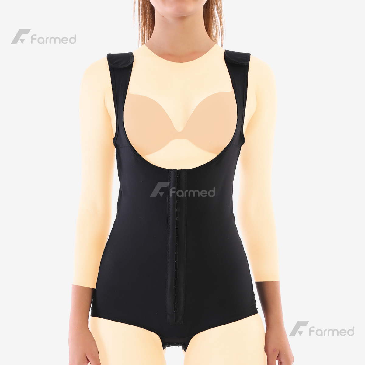 Europack-ABDOMINAL-POST-SURGICAL-COMPRESSION-GARMENT-WITH-EXTENDED-BACK-LP-165 گن , گن زنانه , گن بعد عمل , خرید گن , خرید گن زنانه , گن لیپو , قیمت گن لیپو , گن ابدو , گن شکم پهلو , گن شورتی
